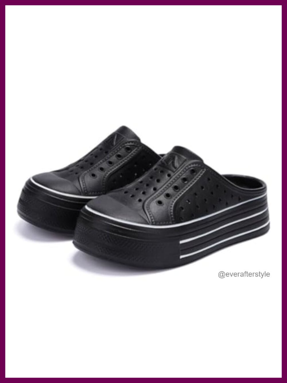 Platform Sandals Slip-On Clogs EVA 2" Lift Ventilation Holes Summer